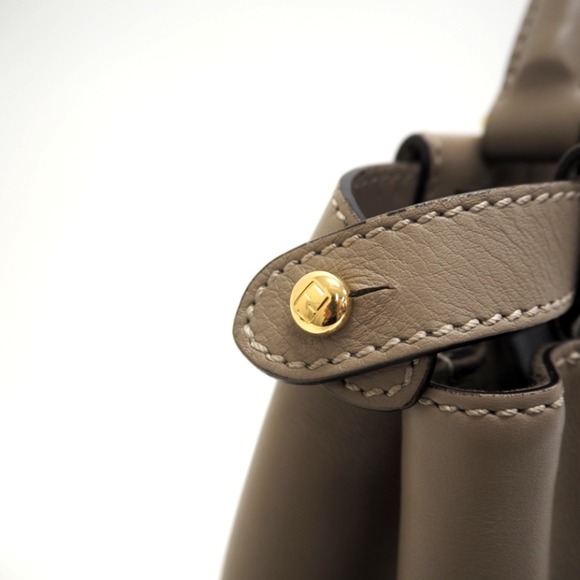 FENDI Peekaboo Regular 2WAY Handbag Beige Ladies - Picture 10 of 16